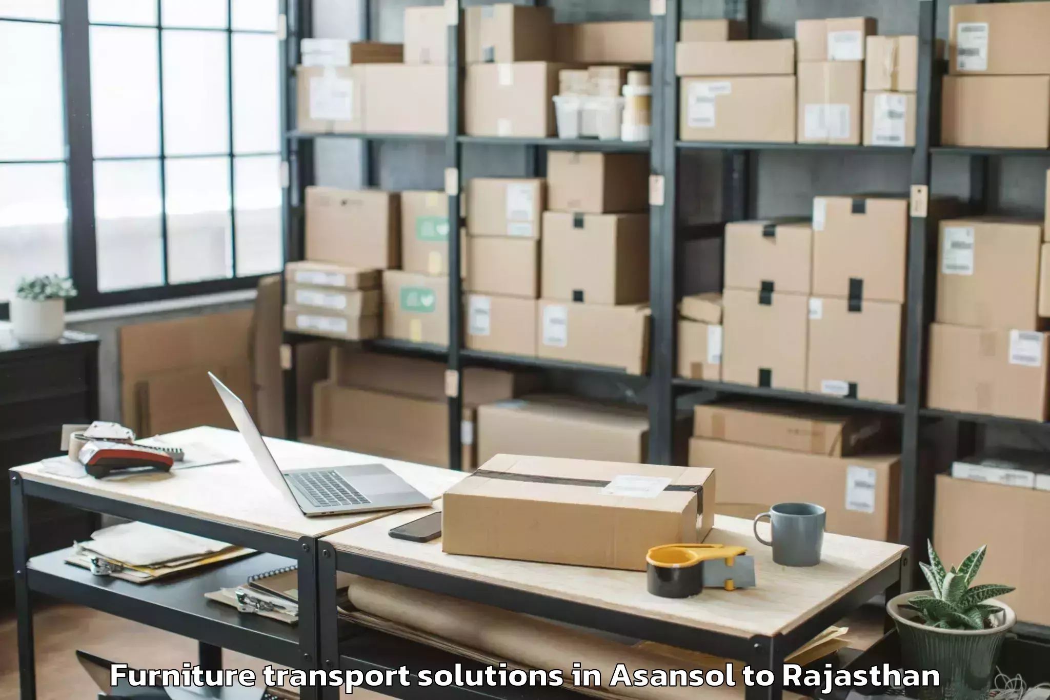 Reliable Asansol to Pushkar Furniture Transport Solutions